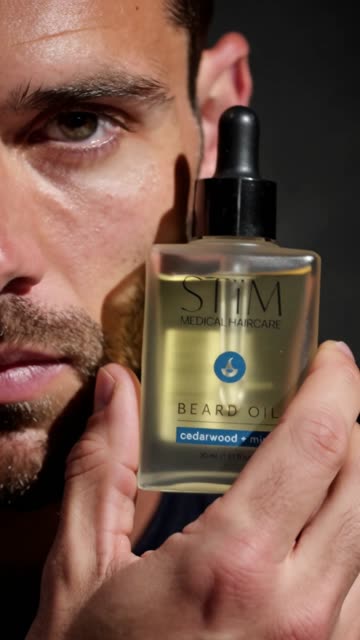 Applying beard oil